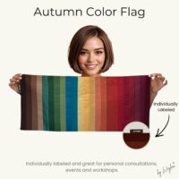 Autumn Season Color Flag with Label