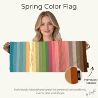 Spring Season Color Flag with Label