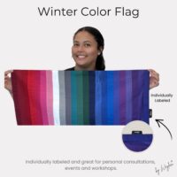 Winter Season Color Flag with Label