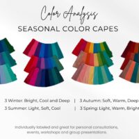 Seasonal Color Analysis Cape Set of 12 with Labels