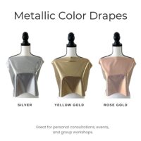 Metallic Color Drape Set in Silver, Yellow Gold and Rose Gold (3)