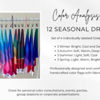 Personal Color Analysis Seasonal Drapes with Sub Seasons Set of 12